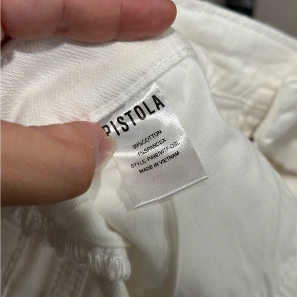 Pistola Nova High Rise Cut Off White Distressed Shorts NWT Size 33 - Picture 4 of 5